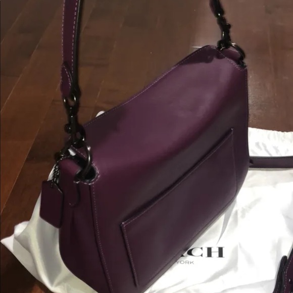 Gorgeous Deep Purple Coach Retail Gun metal chain bag - Picture 6 of 12